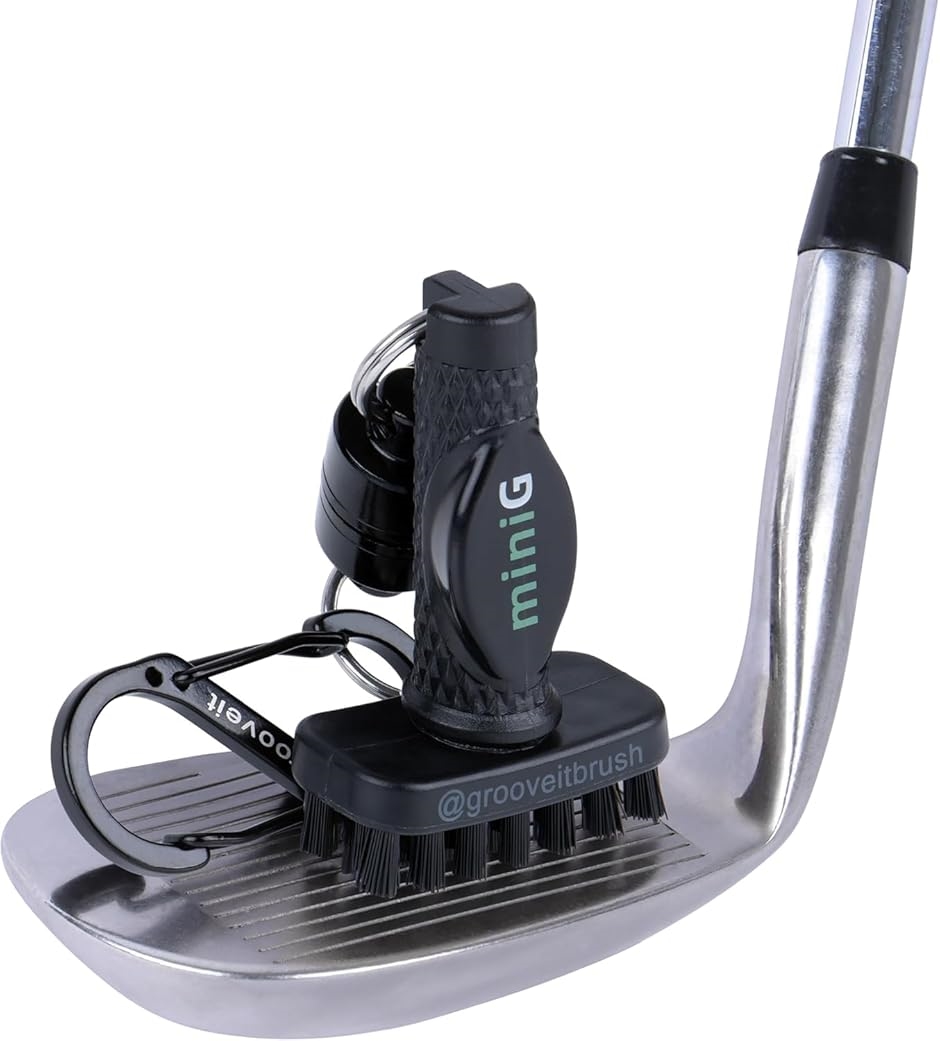 Yahoo! Yahoo!ショッピング(ヤフー ショッピング)Grooveit Golf ミニゴルフブラシ ドライスクラバー 取り外し可能なマグネット 丈夫なナイロン毛（ブラック,  小型ミニG）