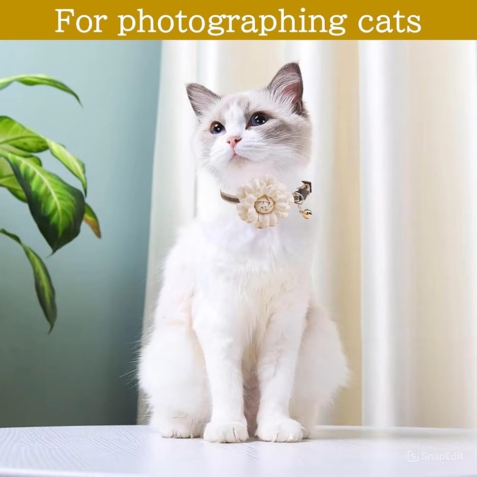 猫 首輪 鈴付き おしゃれ 可愛い フラワーチャーム 軽い ペット ネコ