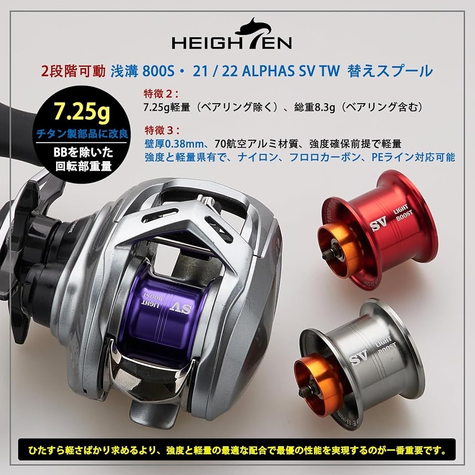 リール スプール アルファス 専用 2段階可動 32mm 浅溝 800S ダイワ