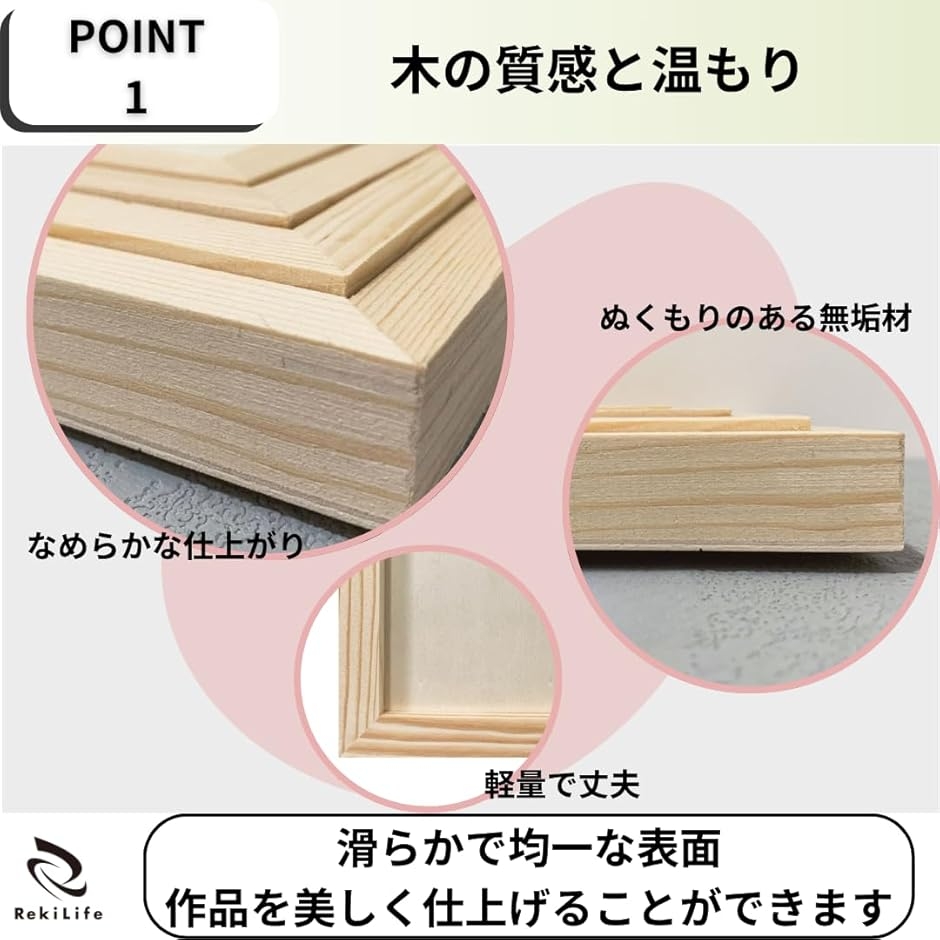 木製パネル キャンバスボード 正方形 画材 絵画 水彩画 油絵 6枚セット