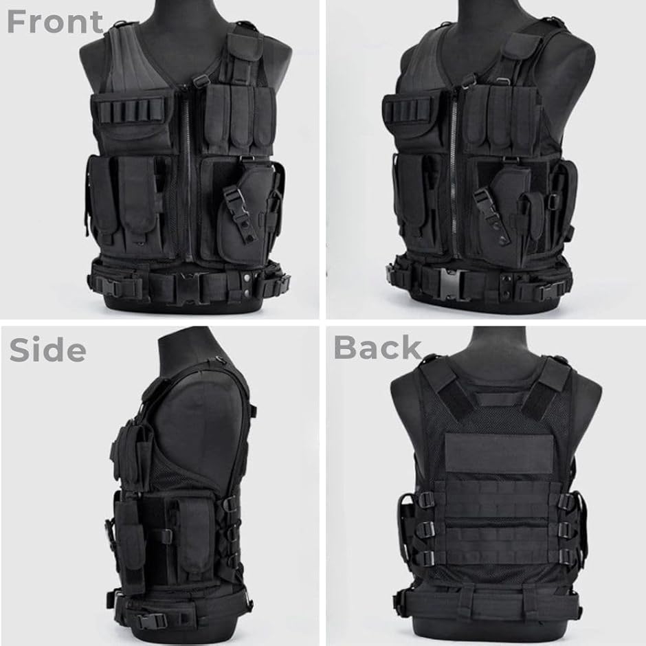 サバゲー　装備品　ヘルメット　ホルスター　ベルト　　タクティカルベスト　服上下 タクティカルベスト サバゲー ミリタリー 戦術装備 多機能メッシュ