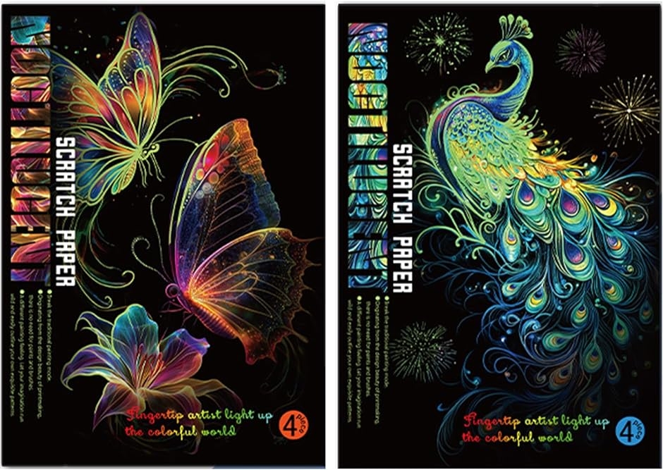 �X�N���b�`�A�[�g 8���Z�b�g A4 ��� �X�N���b�`�y���t (�o�^�t���C / �E��,  A4)