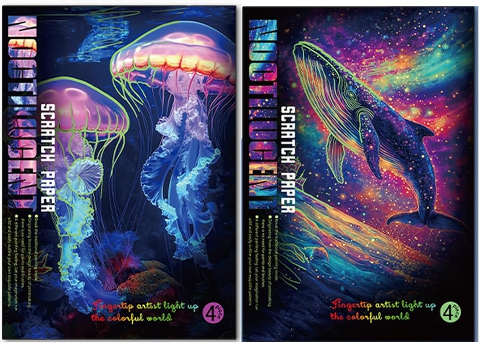 �X�N���b�`�A�[�g 8���Z�b�g A4 ��� �X�N���b�`�y���t (�N�W�� / �I�[�V����,  A4)