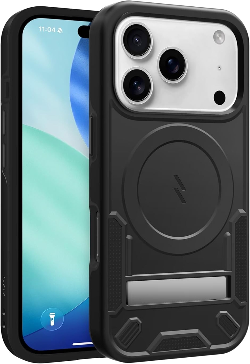 ZIZOiPhone 17 Pro Max 用 ケース 米軍MIL規格 (ブラック / ブラック