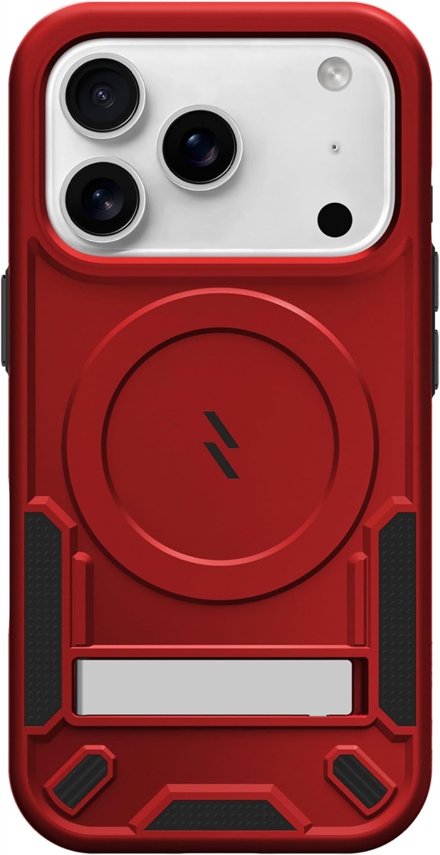 ZIZOiPhone 17 Pro Max 用 ケース 米軍MIL規格 MDM (レッド / ブラック