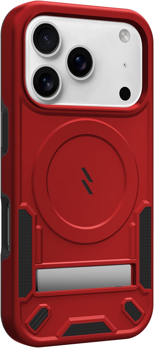 ZIZOiPhone 17 Pro Max 用 ケース 米軍MIL規格 MDM (レッド / ブラック