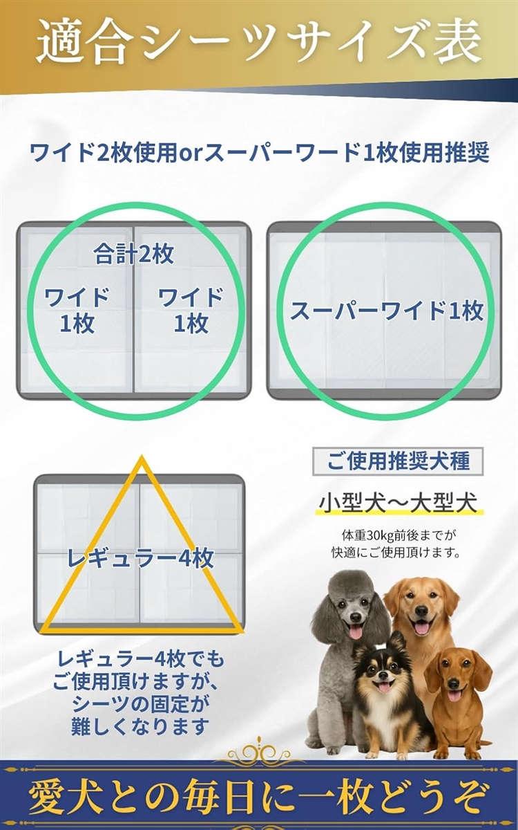 犬用トイレトレー シリコン製 ペットトイレ ワイド・スーパーワイド