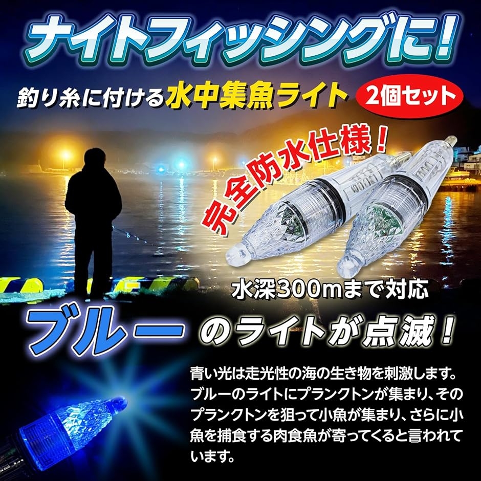 led 集魚 灯 高輝度 水中 ライト 夜 イカ 釣り ランプ 発光 