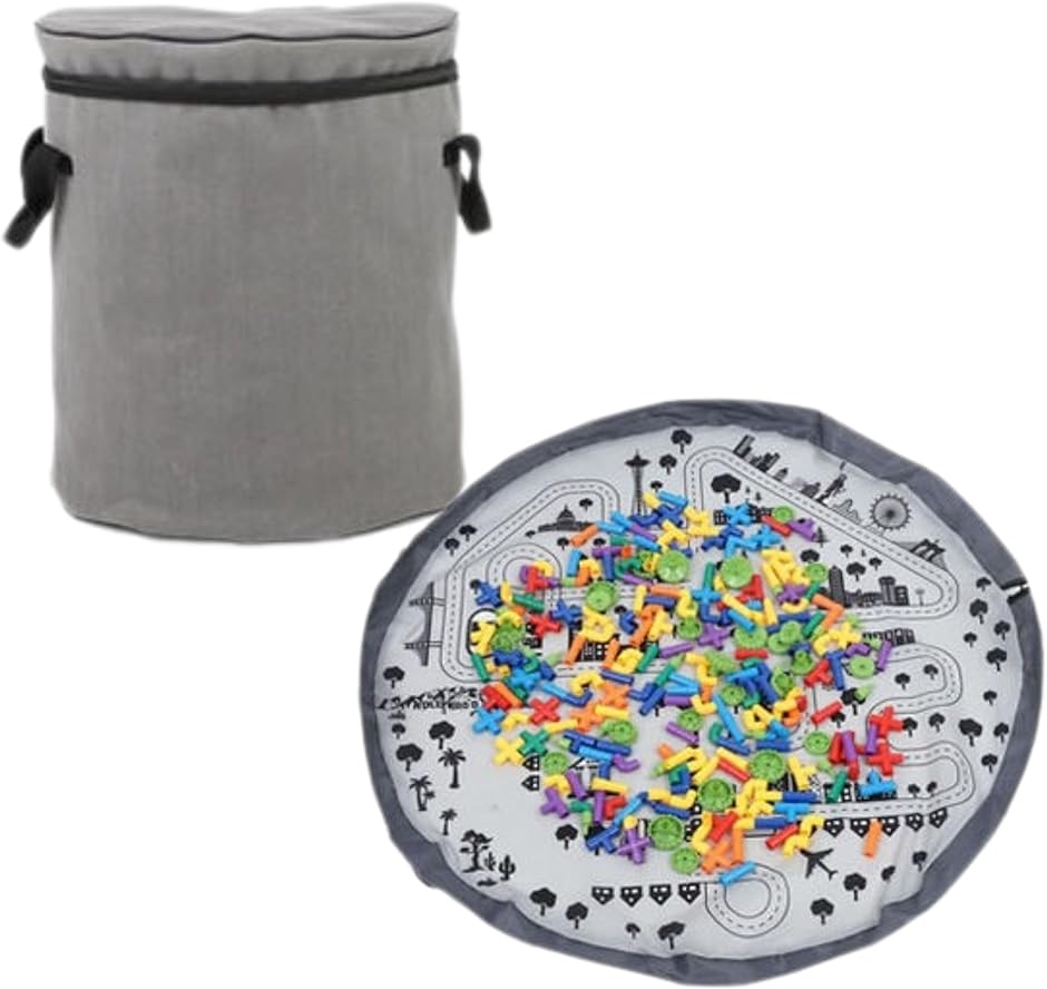 おもちゃ収納 ＆ プレイマット 2WAYセット直径150cm お片付けマット 一体型 収納ボックス 収納バケツ おもちゃ箱 簡単お片付け