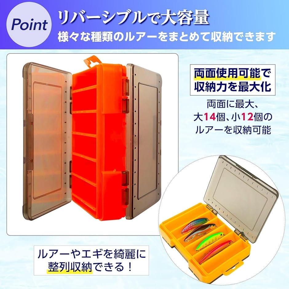 ルアーボックス 両面 2個セット タックルボックス メタルジグ