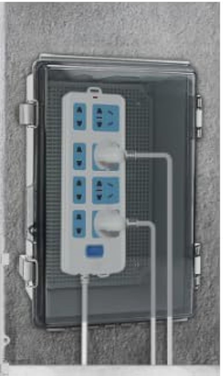 電気 コンセント ボックス ABS 防塵 防水 IP66 全天候 対応 電源 透明