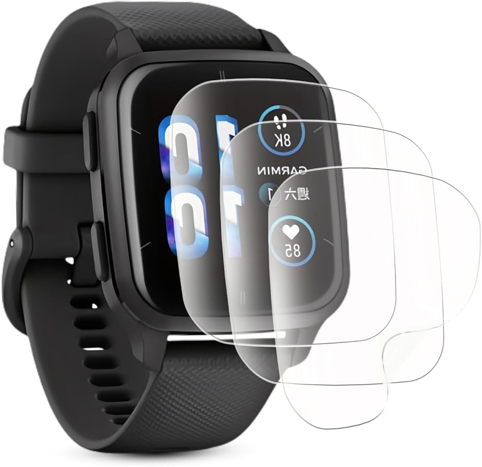 3���Z�b�g�Ή� GARMIN �K�[�~�� Venu Sq 2/Venu Music�ی�t�B���� �����ߗ� �� MDM(O5C-WBL-BM607)