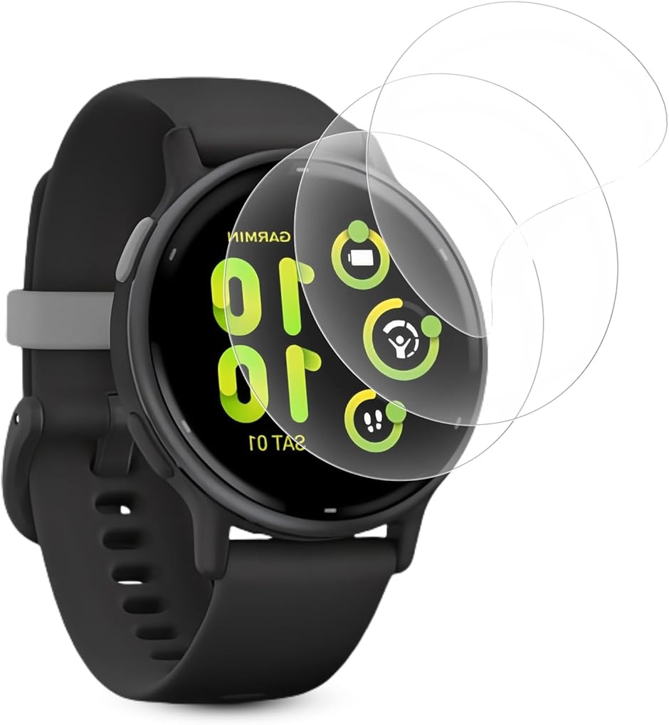 3���Z�b�g GARMIN �K�[�~��vivoactive 5 ��p �t���ی�t�B���� �ی���� TPU�f�� (MJO-JAC-C016)