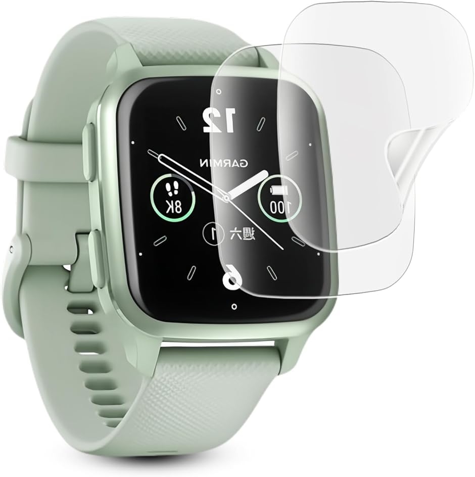 �t���ی�ɍœK�A���`�O���A �t�B����2���Z�b�g GARMIN �K�[�~�� Venu Sq 2/Venu ��p (MJO-JAC-C029)