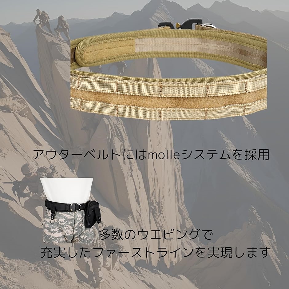 タクティカルベルト ファーストライン モール デューティーベルト ガン