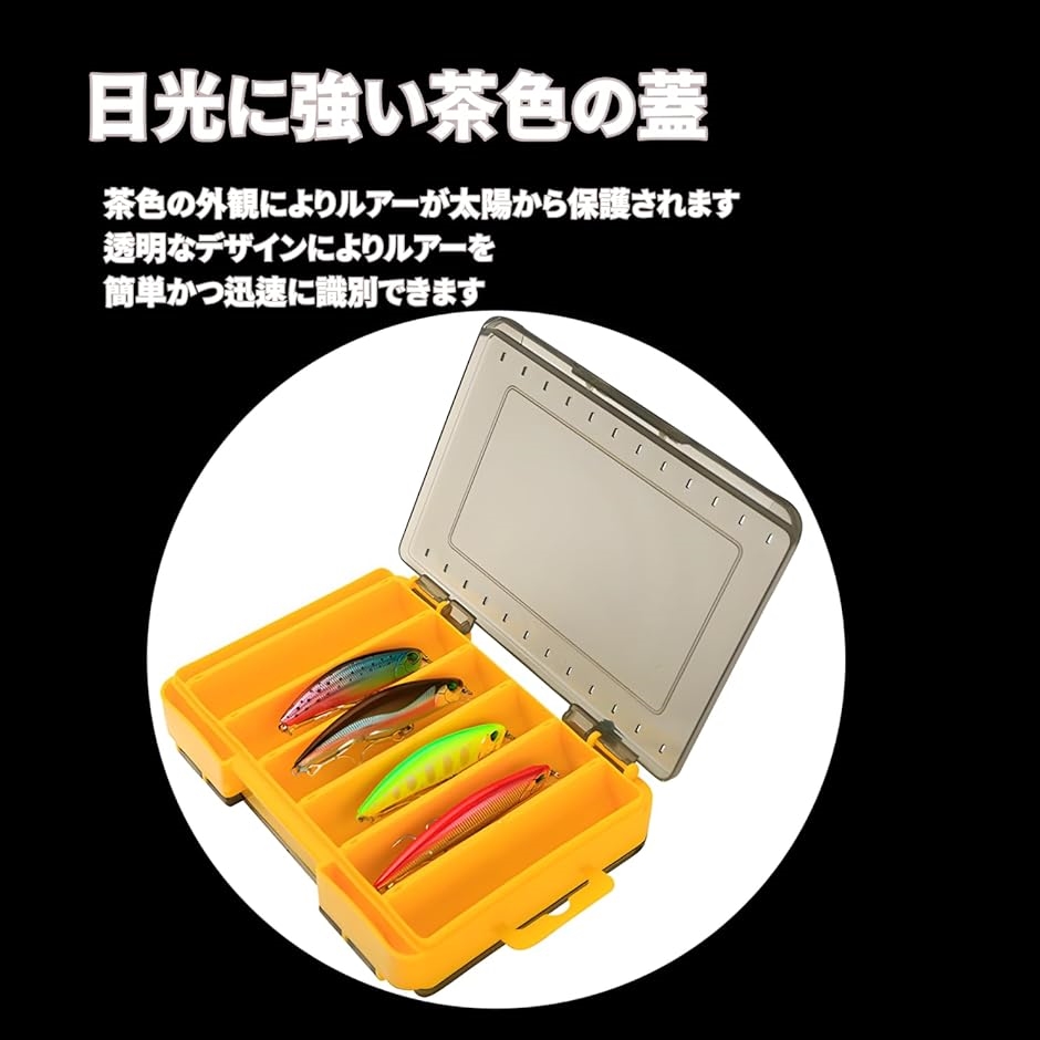 ルアーケース 両面 収納ボックス 2個セット(ブラック) : ゼブランド