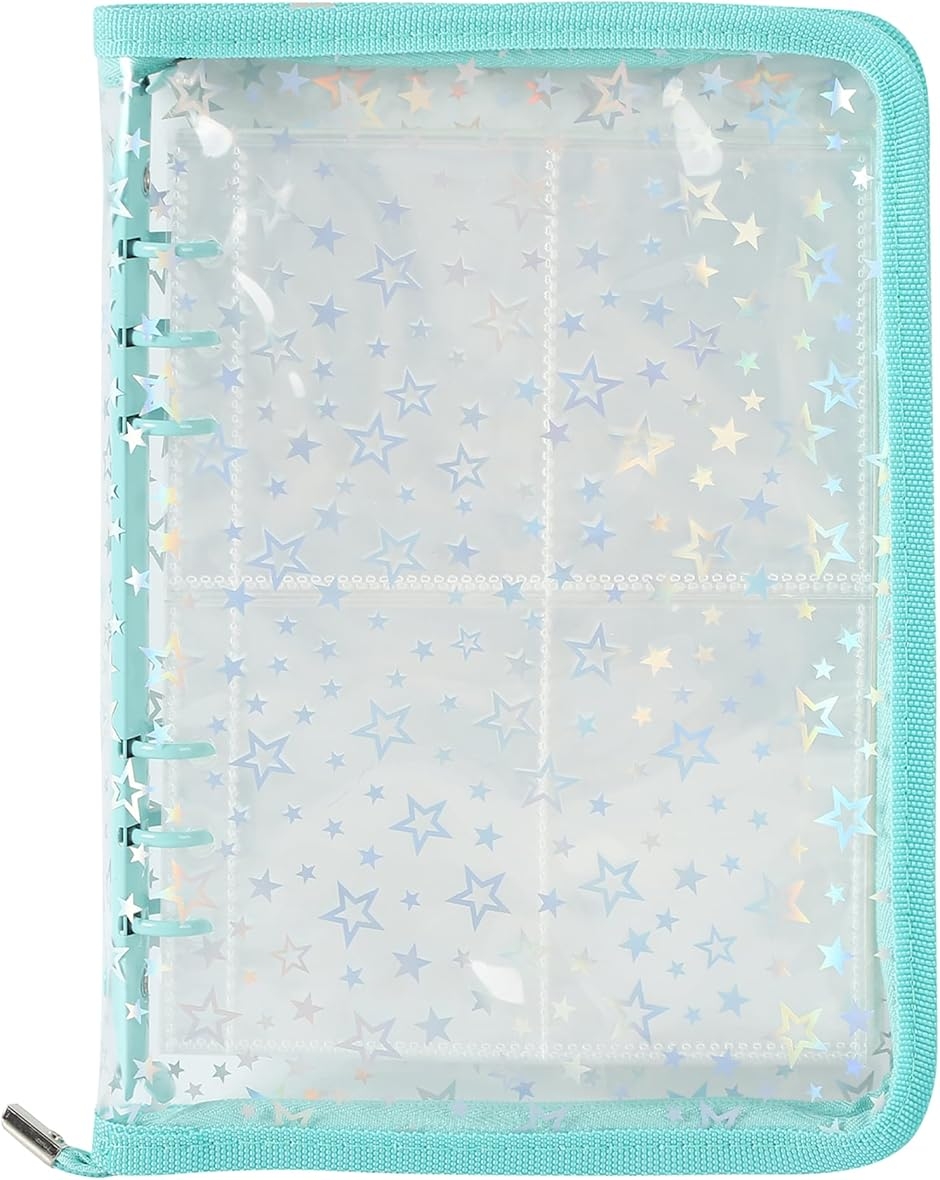 トレカ ファイル ケース 両面 4ポケット x 10枚 80枚 収納 星柄 A5