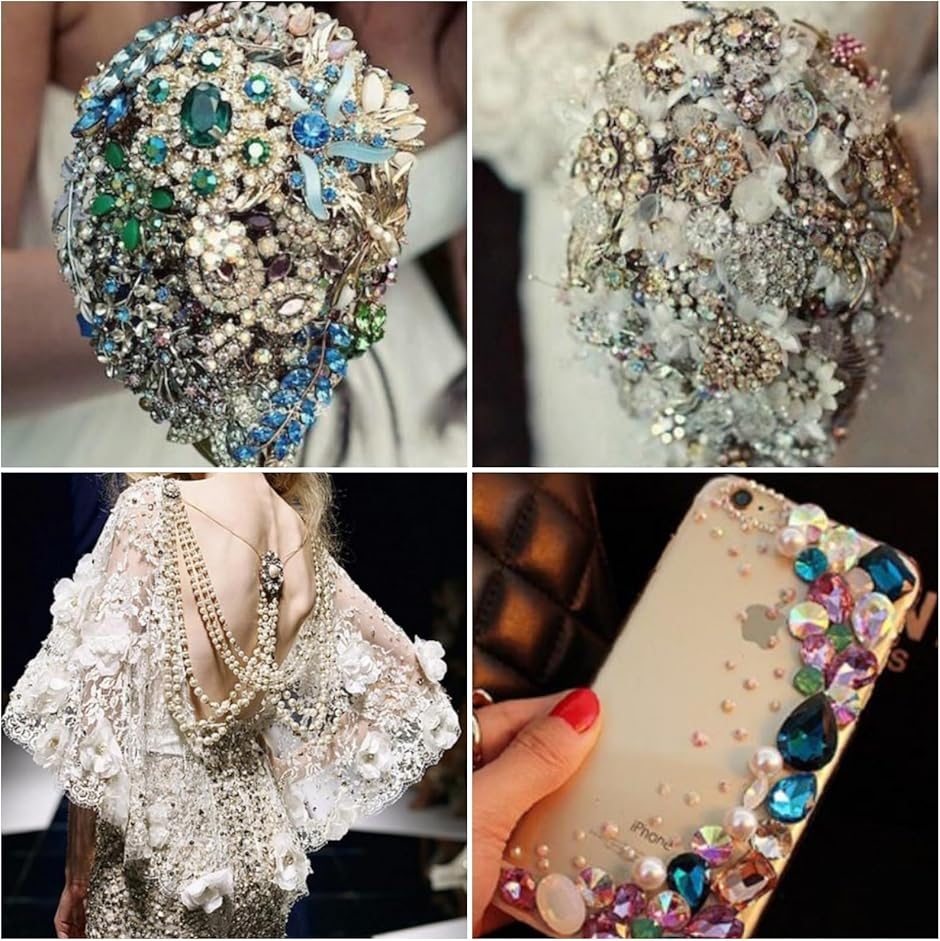 コズミック型 ガラス ビジュー 装飾 手芸 オーロラ パーツ ライン