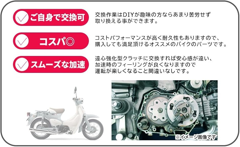 互換品】ホンダ 用 遠心 強化 クラッチ キット スプリング モンキー