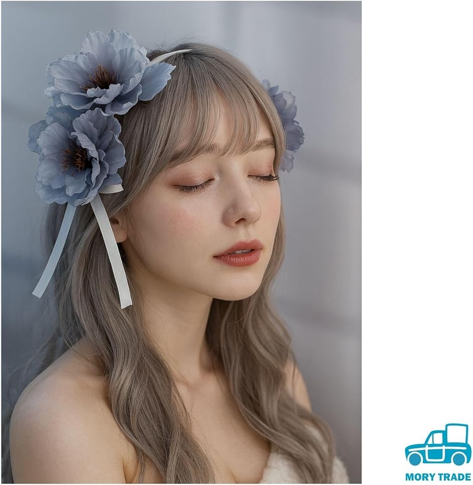 morytrade ロリータ ヘッドドレス レース リボン付き ヘアアクセサリー