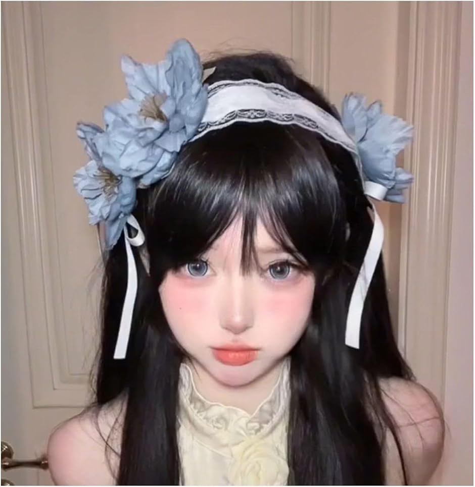 morytrade ロリータ ヘッドドレス レース リボン付き ヘアアクセサリー