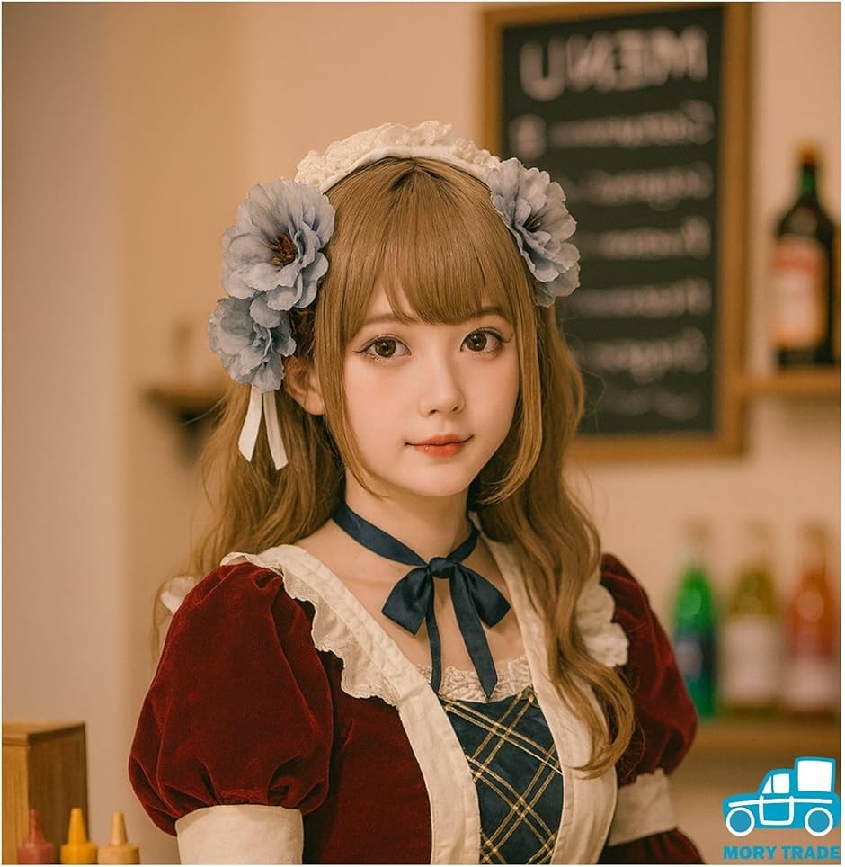 morytrade ロリータ ヘッドドレス レース リボン付き ヘアアクセサリー