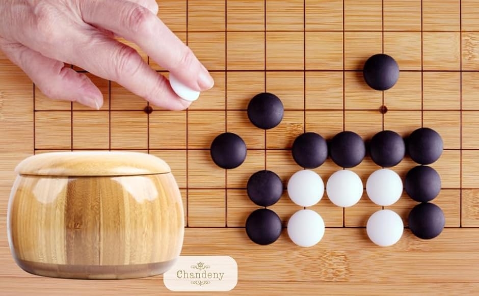 竹製 碁石入れ ナチュラル 囲碁 碁石ケース おもちゃ ゲーム 室内遊び