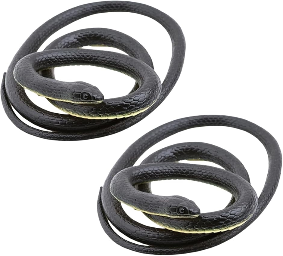 ヘビ おもちゃ 鳥よけ 鳩よけ いたずらグッズ 蛇 リアル 130CM ドッキリ イタズラ フィギュア リアルな蛇 (ブラック2個セット)