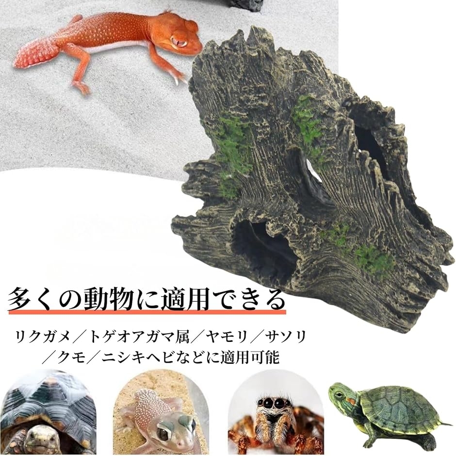 爬虫類 隠れ家 登り木 朽ち木 トカゲ アクアリウム 爬虫類シェルター