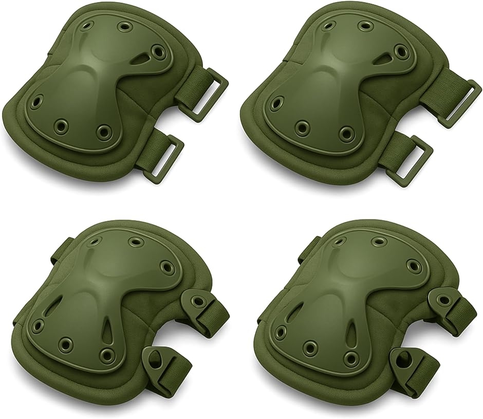 プロテクター ニーパッド サバゲー 装備 肘あて 膝あて 4点セット