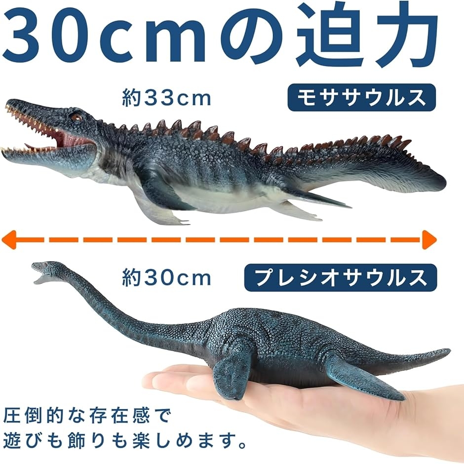 海の恐竜 フィギュア 30cm 大迫力 リアル モササウルス プレシオ
