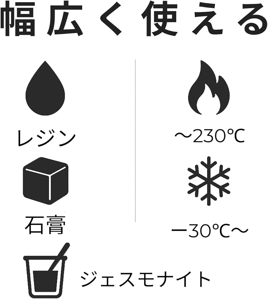 シリコンモールド レジン トレイ コースター 大きめ 石膏 ジェス