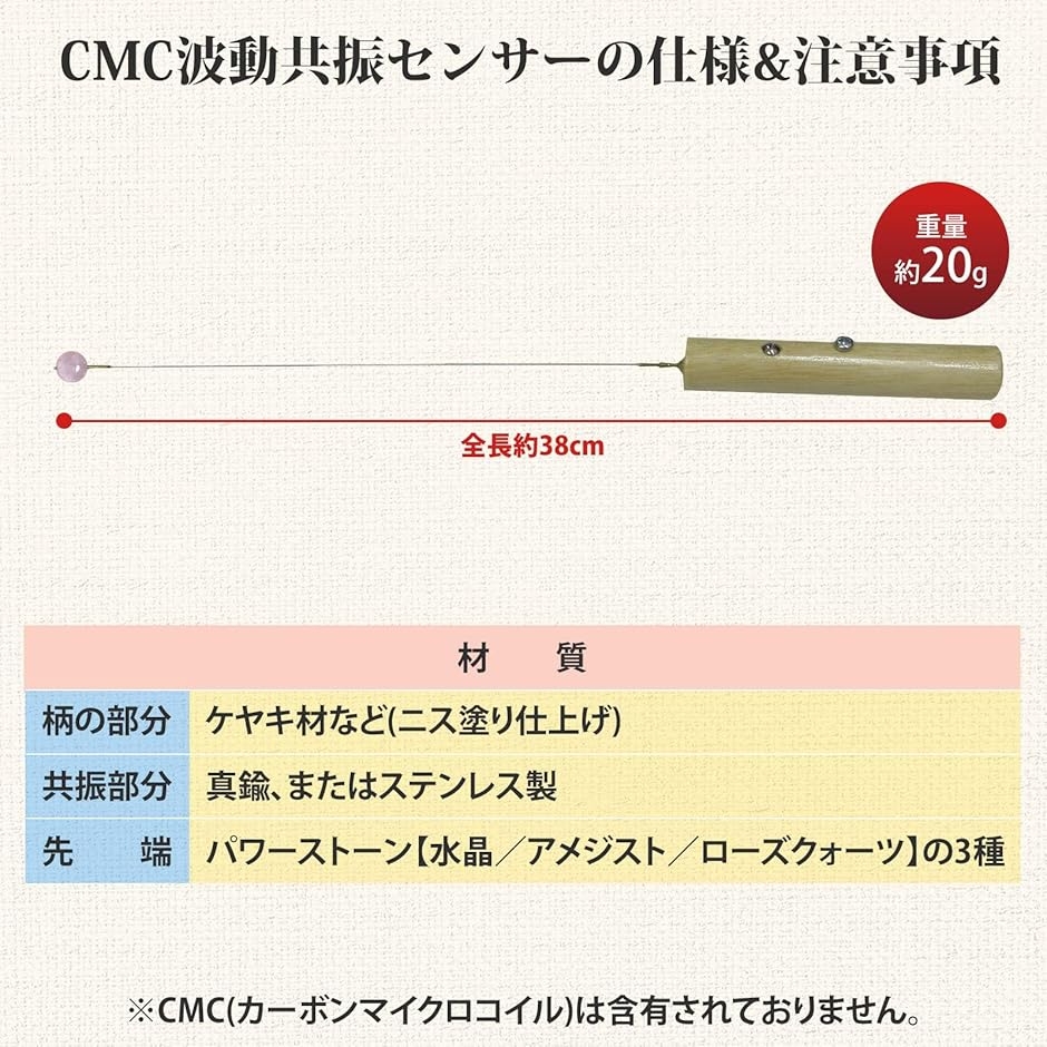 株CMC総合研究所 CMC波動共振センサー 波動共振資料集 ローズ水晶(CMC