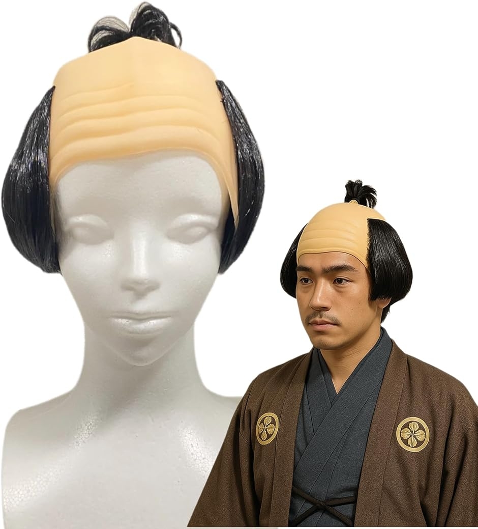 侍 かつら ウィッグ 武士 コスプレ ハゲカツラ ちょんまげ 和装