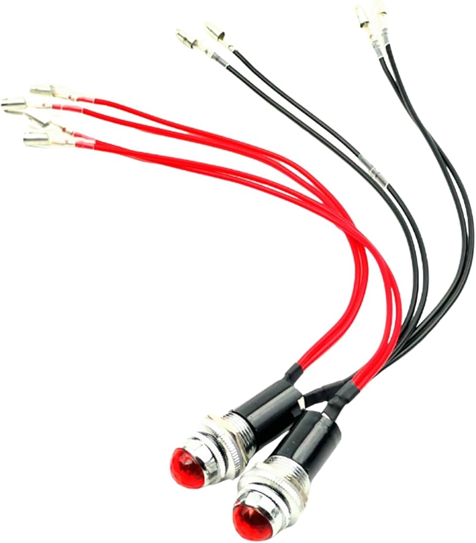 LEDパイロットランプ ダイヤカット LED埋め込み式 24V 16mm 16φ(レッド