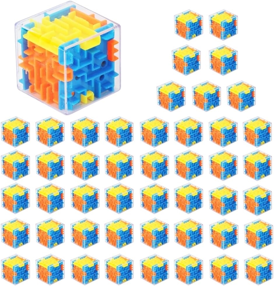 ミニキューブ 立体パズル 立体迷路 3D 縁日 おもちゃ 景品 参加賞 子供 イベント お祭り キーホルダー(48個)