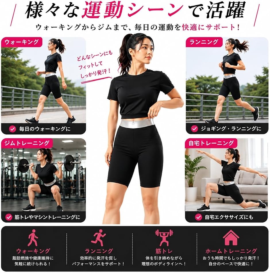 サウナスーツ 上下 セット レディース 半袖 ...の詳細画像5