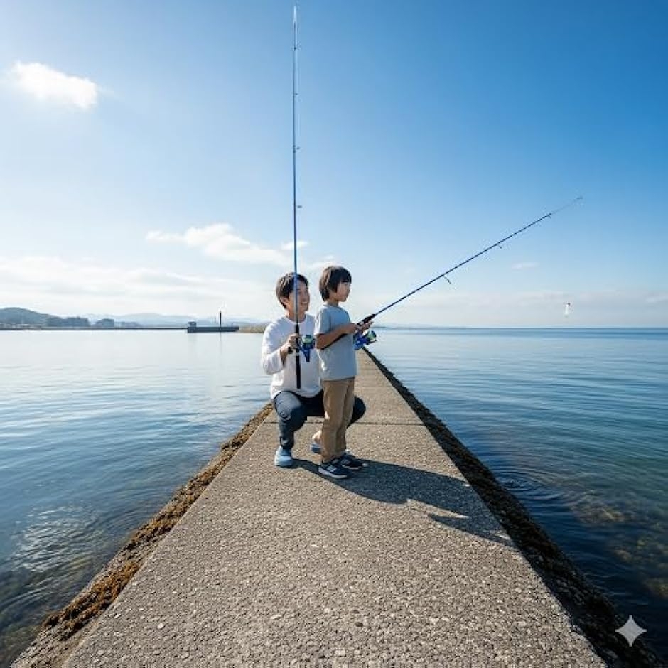 釣りセット 初心者 釣り道具 伸縮式釣竿2本＋スピニングリール2個