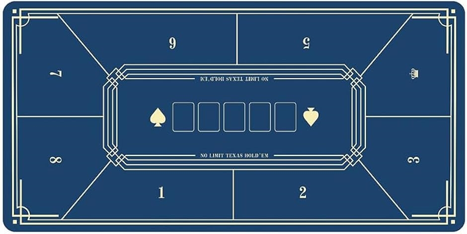 ポーカーマット プレイマット カードゲーム ポーカーテーブル ポーカープレイマット(ブルー)