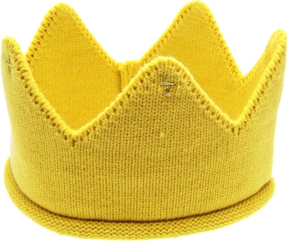 イエロー 帽子 記念撮影 誕生日 王冠 バースデー(イエロー,  頭囲43CM)