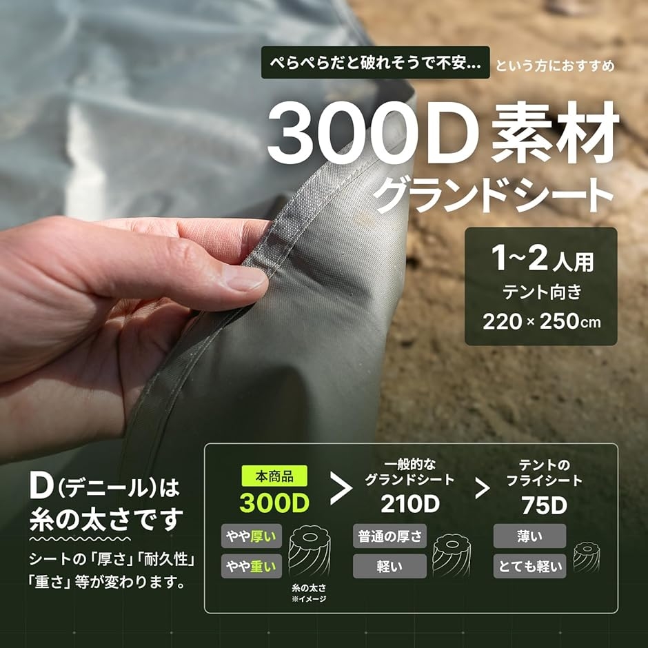 【未使用】特大PVCシート／厚手で丈夫／多目的グランドシート 420×300 白 ジーメンス グランドシート 厚手 300D キャンプ テントシート 防水 耐