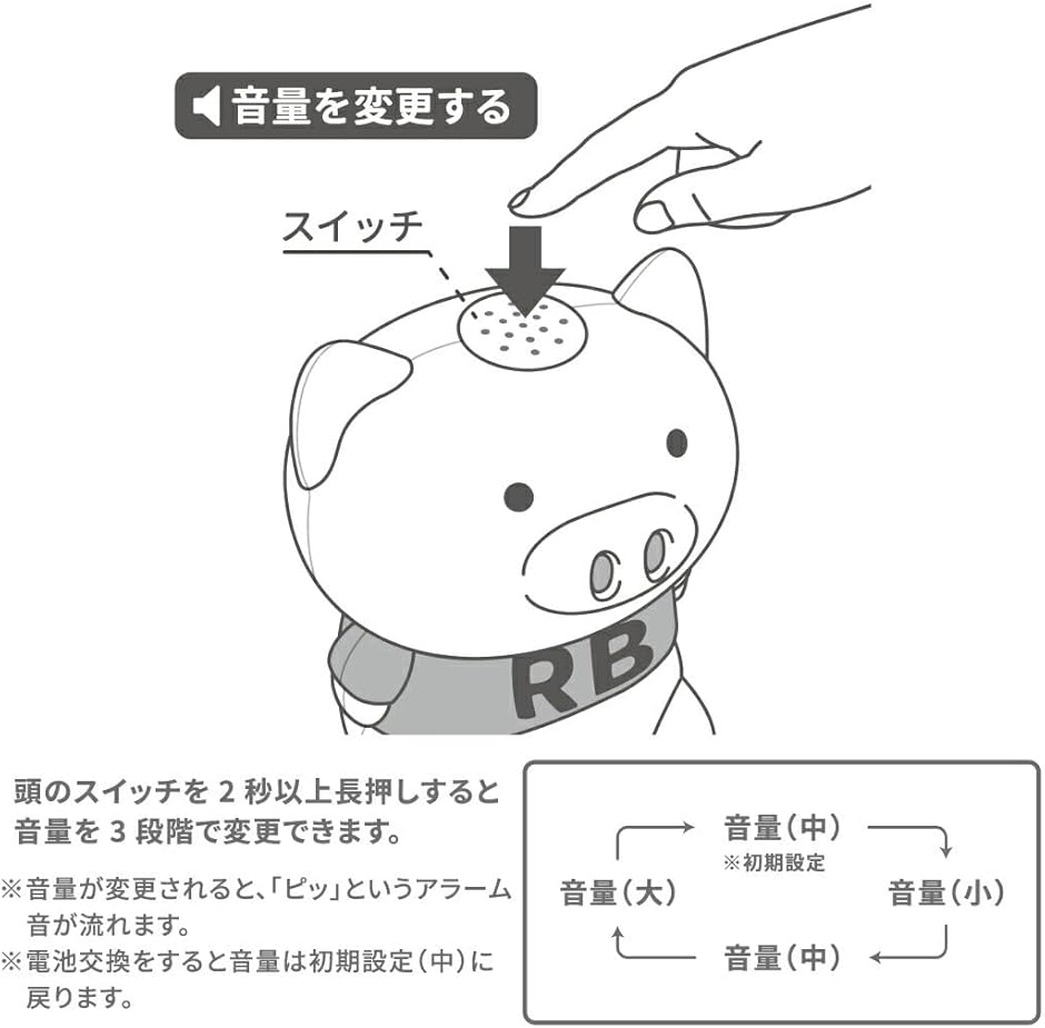 Hashy 音量調節機能付き体操ブーブー メガ...の詳細画像5