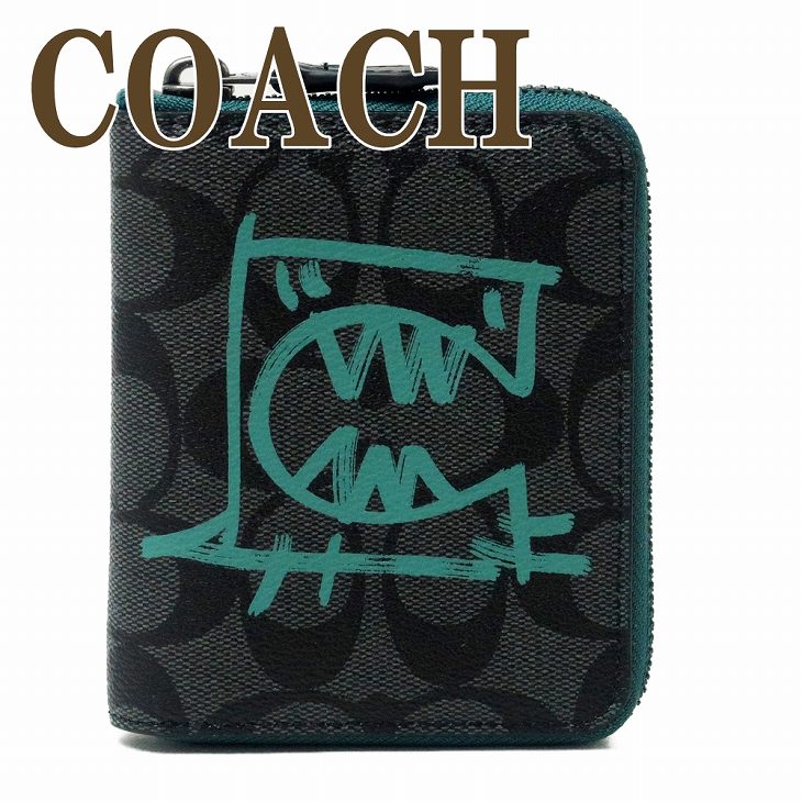 ⭐新作限定品⭐ COACH Guang Yu 折り財布 新品 カーキ×ブラック