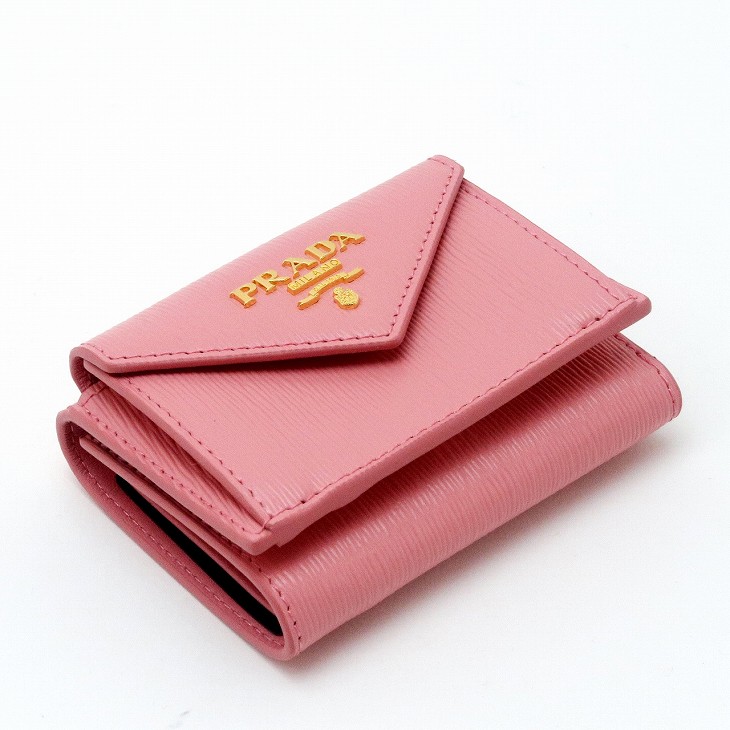 プラダ PRADA 財布 三つ折り財布 レディース VITELLO MOVE PETALO ピンク 1MH021-2EZZ-F0442