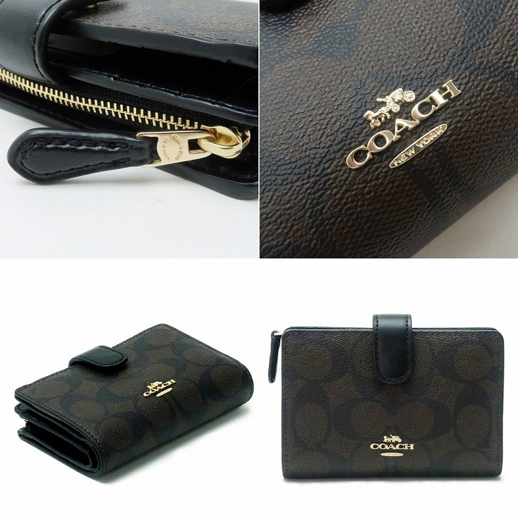 COACH コーチ 財布 レディース 二つ折り財布 シグネチャー