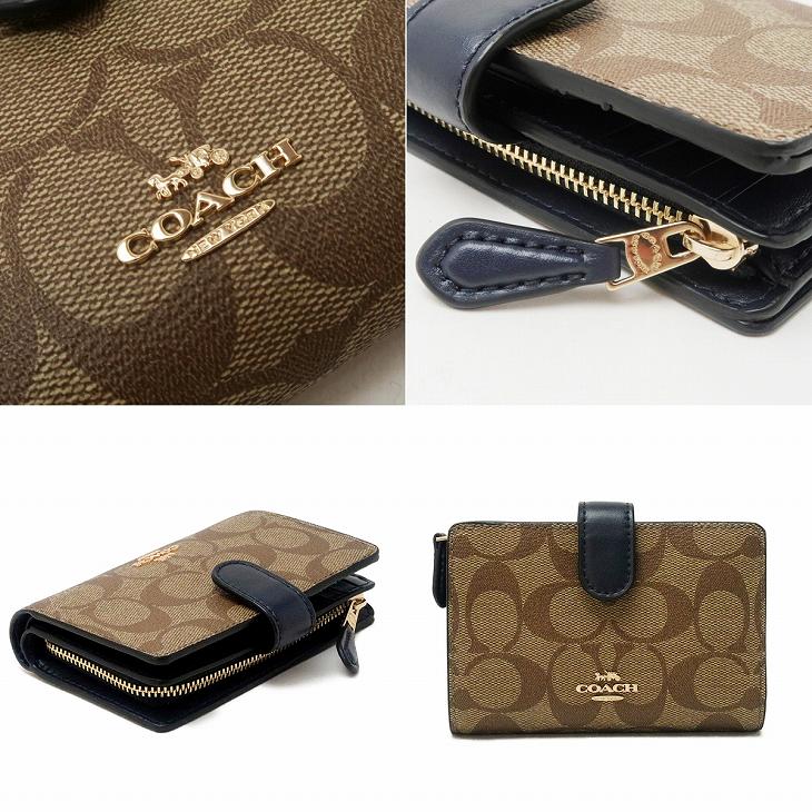 COACH コーチ 財布 レディース 二つ折り財布 シグネチャー