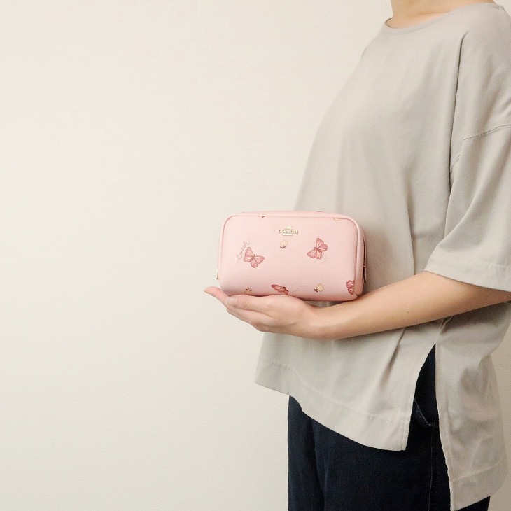 COACH 【並行輸入品】コーチ ポーチ コスメポーチ 化粧ポーチ 花