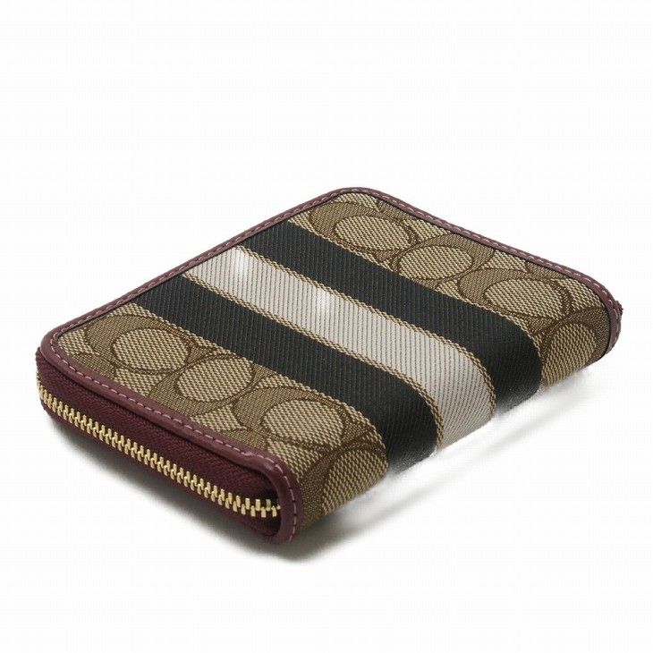 【極美品】COACH コーチ シグネチャー ストライプ 長財布 Brandol / COACH コーチ ラウンドファスナー長財布 シグネチャー