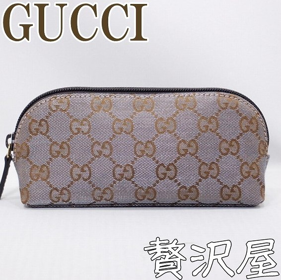 グッチGUCCI ポーチ 化粧ポーチ GGキャンバス コスメポーチ GUCCI