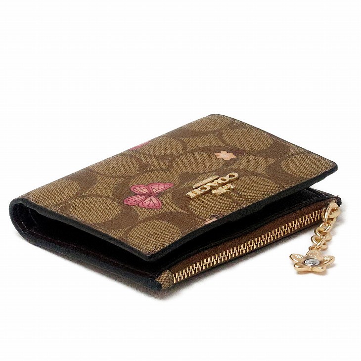 COACH コーチ 二つ折り財布 バタフライ COACH コーチ 財布 レディース 二つ折り財布 シグネチャー 花柄